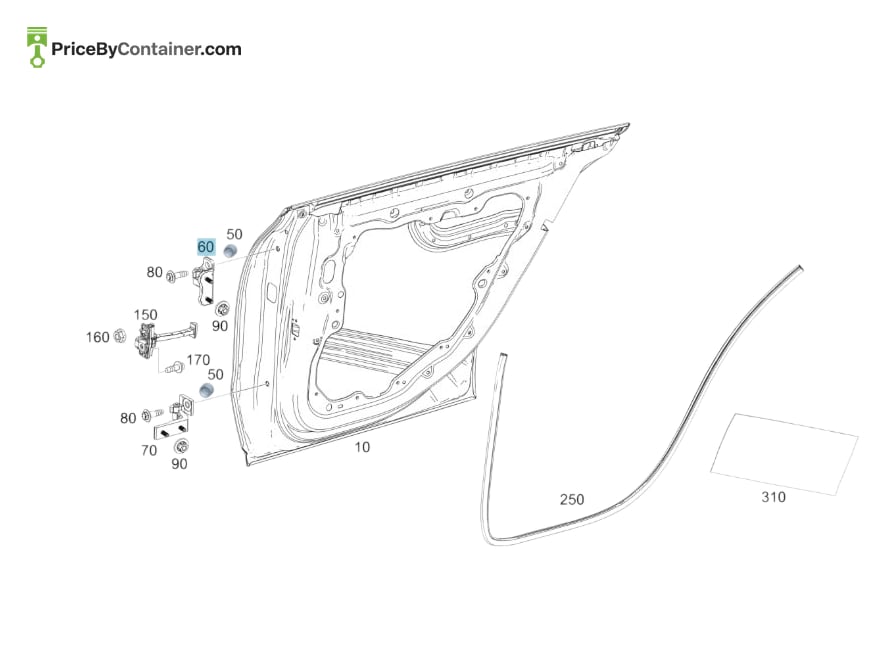 MERCEDES-BENZ 1777302302 — MERCEDES BENZ GENUINE HINGE A1777302302