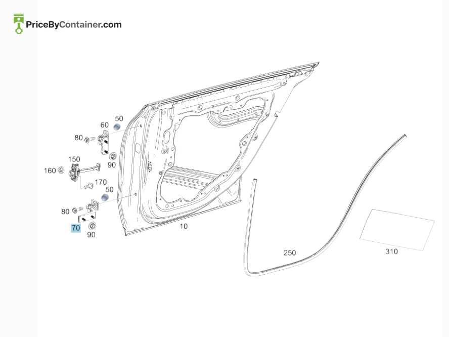 MERCEDES-BENZ 1777302602 — MERCEDES BENZ GENUINE HINGE A1777302602