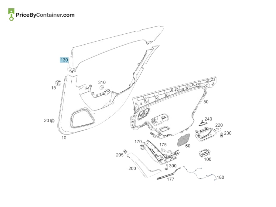 MERCEDES-BENZ 17773033019K82 — MERCEDES BENZ GENUINE DOOR TRIM A17773033019K82