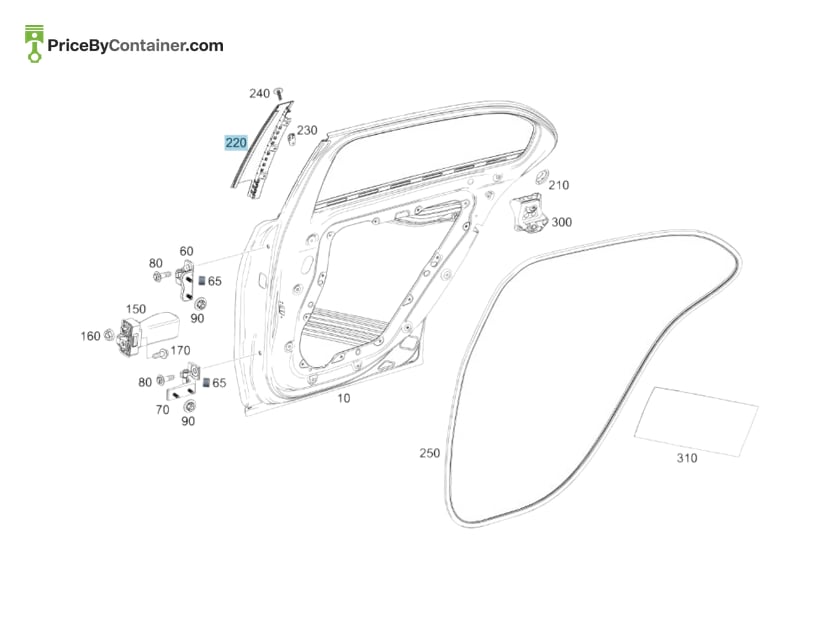 MERCEDES-BENZ 1777329200 — MERCEDES BENZ GENUINE TRIM MOLDING A1777329200