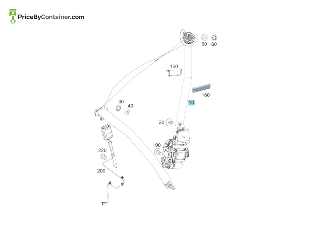 MERCEDES-BENZ 17786009009C94 — MERCEDES BENZ GENUINE SEAT BELT FRONT LEFT A17786009009C94