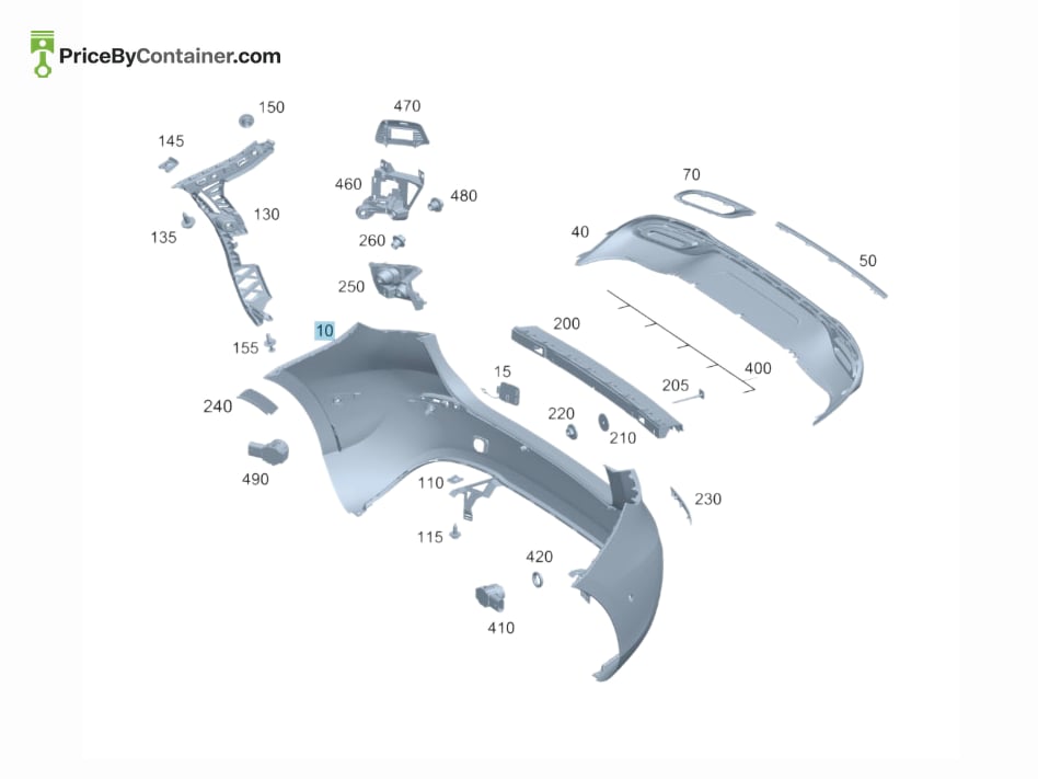 MERCEDES-BENZ 17788006049999 — MERCEDES BENZ GENUINE TRIM BUMPER A17788006049999