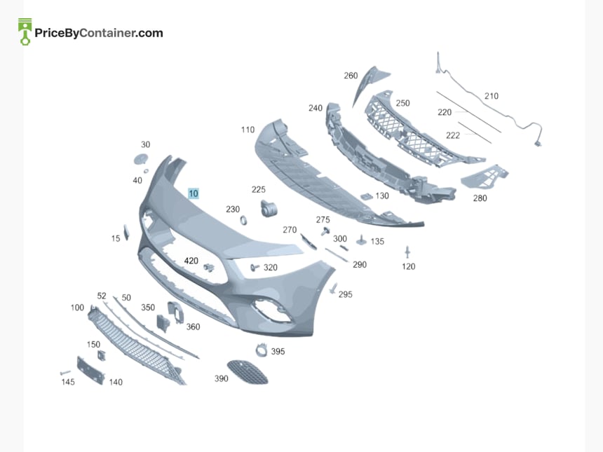 MERCEDES-BENZ 17788021049999 — MERCEDES BENZ GENUINE TRIM BUMPER A17788021049999