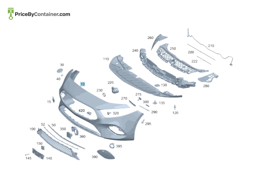MERCEDES-BENZ 17788028019999 — MERCEDES BENZ GENUINE TRIM BUMPER A17788028019999