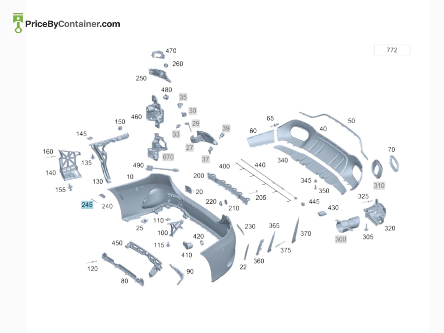 MERCEDES-BENZ 1778808703 — MERCEDES BENZ GENUINE WHEEL ARCH COVER A1778808703