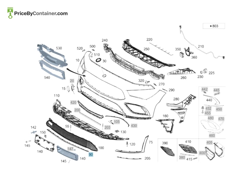 MERCEDES-BENZ 1778850006 — MERCEDES BENZ GENUINE TRIM BAR A1778850006