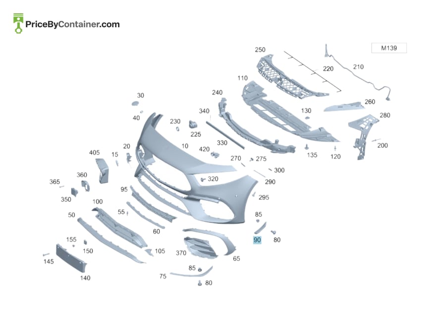 MERCEDES-BENZ 1778854704 — MERCEDES BENZ GENUINE TRIM SKIRT A1778854704