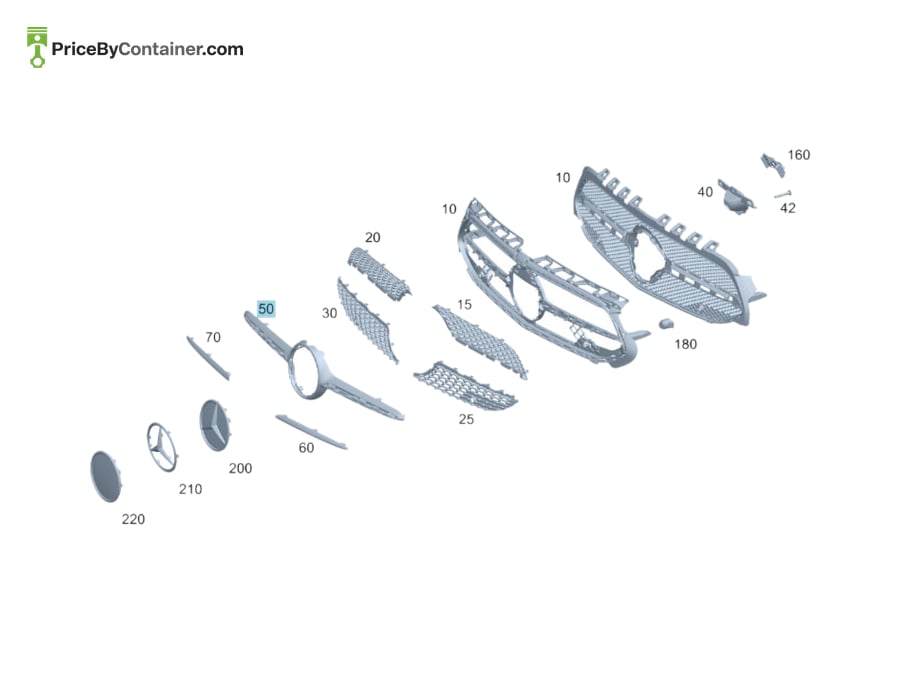 MERCEDES-BENZ 1778880300 — MERCEDES BENZ GENUINE TRIM BAR A1778880300