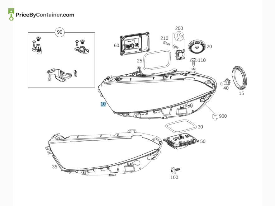MERCEDES-BENZ 1779061103 — MERCEDES BENZ GENUINE HEAD LIGHT A1779061103