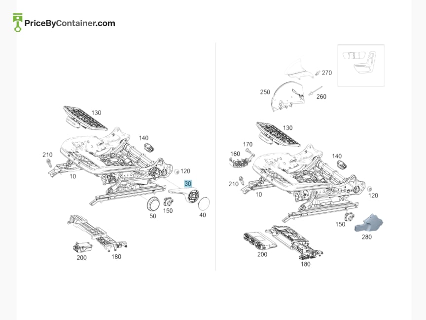 MERCEDES-BENZ 17791059009051 — MERCEDES BENZ GENUINE LEVER HEIGHT ADJUSTMENT A17791059009051