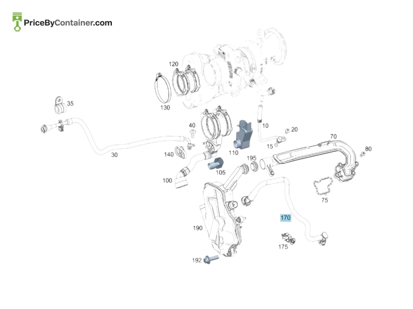 MERCEDES-BENZ 1780100403 — MERCEDES BENZ GENUINE VENTILATION LINE A1780100403