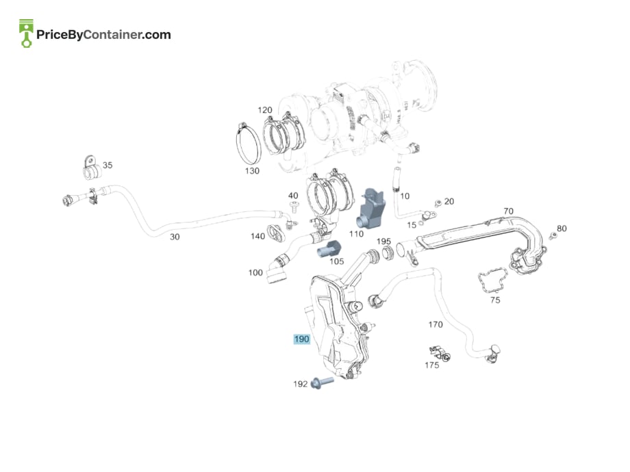 MERCEDES-BENZ 1780108301 — MERCEDES BENZ GENUINE OIL SEPARATOR A1780108301