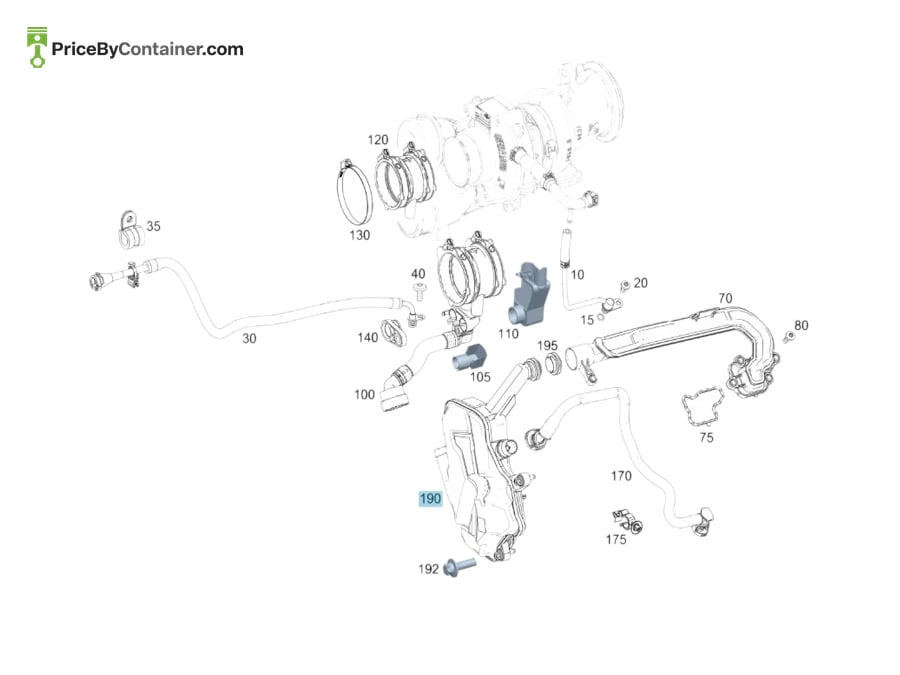 MERCEDES-BENZ 1780780100 — MERCEDES BENZ GENUINE OIL SEPERATOR A1780780100