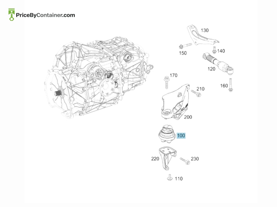 MERCEDES-BENZ 1902403600 — MERCEDES BENZ GENUINE ENGINE MOUNT A1902403600