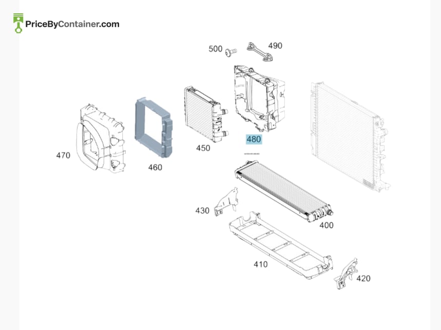 MERCEDES-BENZ 1905050500 — MERCEDES BENZ GENUINE AIR DEFLECTOR BOX A1905050500