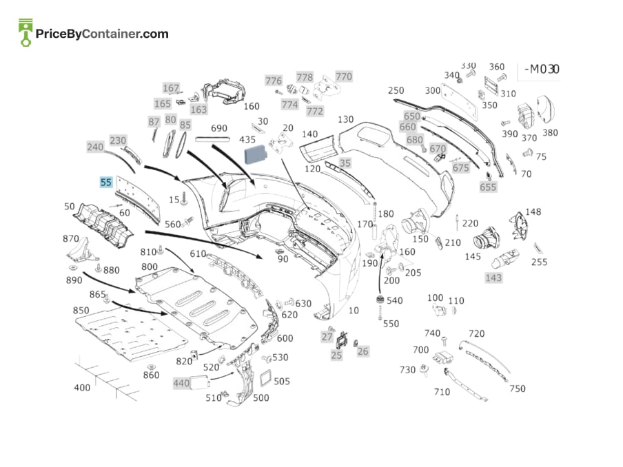 MERCEDES-BENZ 1905241600 — MERCEDES BENZ GENUINE HEAT SHIELDHEAT INSULATION AT TOP A1905241600