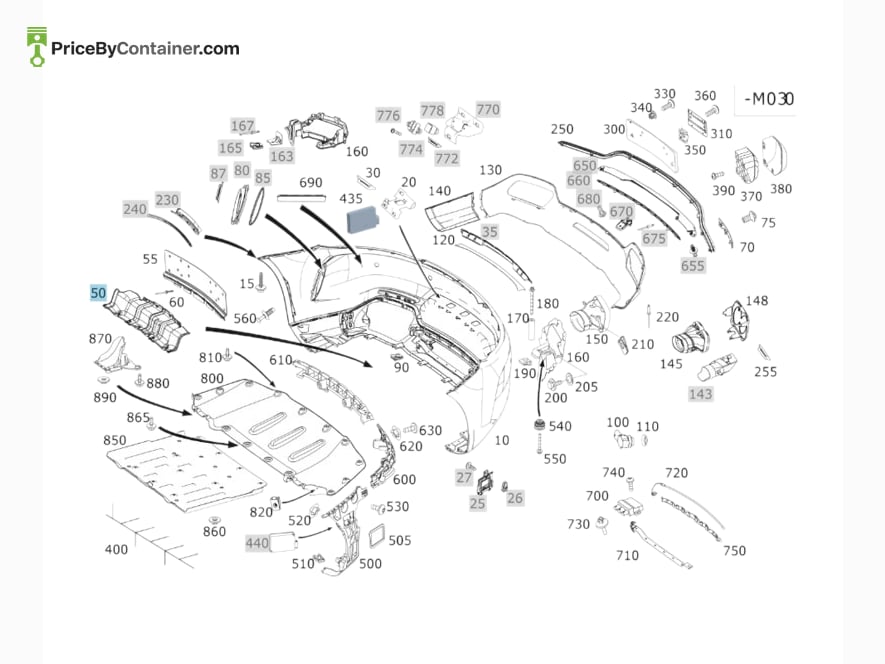 MERCEDES-BENZ 1905242100 — MERCEDES BENZ GENUINE HEAT SHIELDHEAT INSULATION AT BOTTOM A1905242100