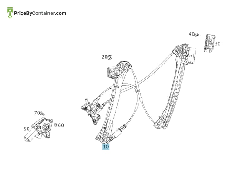 MERCEDES-BENZ 1907200246 — MERCEDES BENZ GENUINE WINDOW LIFTER A1907200246