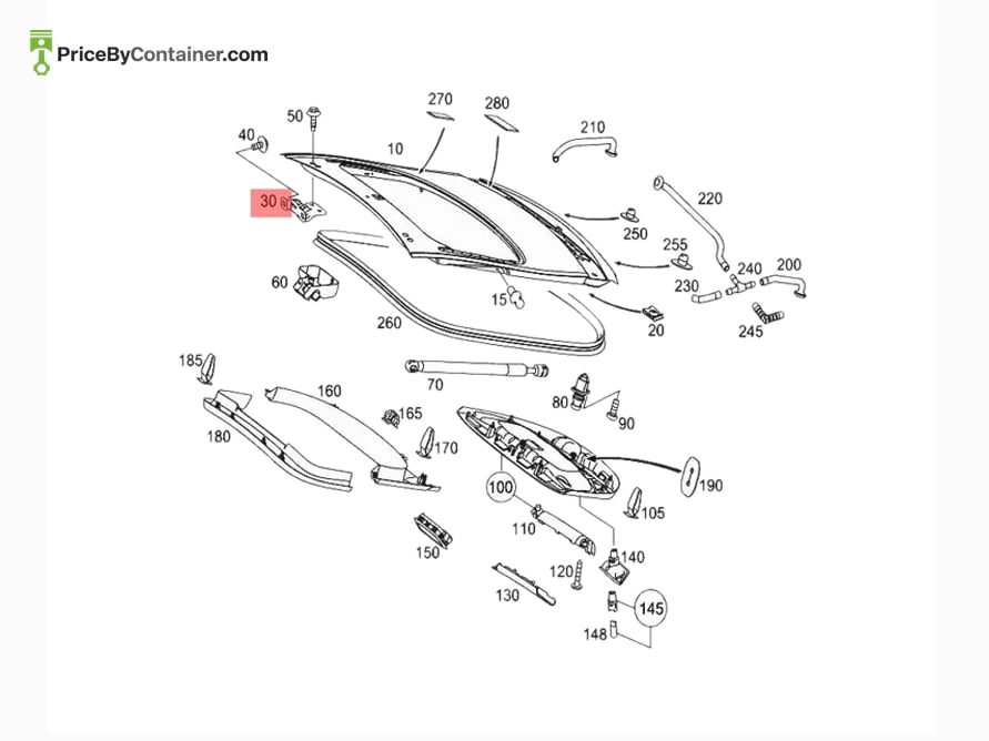 MERCEDES-BENZ 1907400100 — MERCEDES BENZ GENUINE HINGE A1907400100