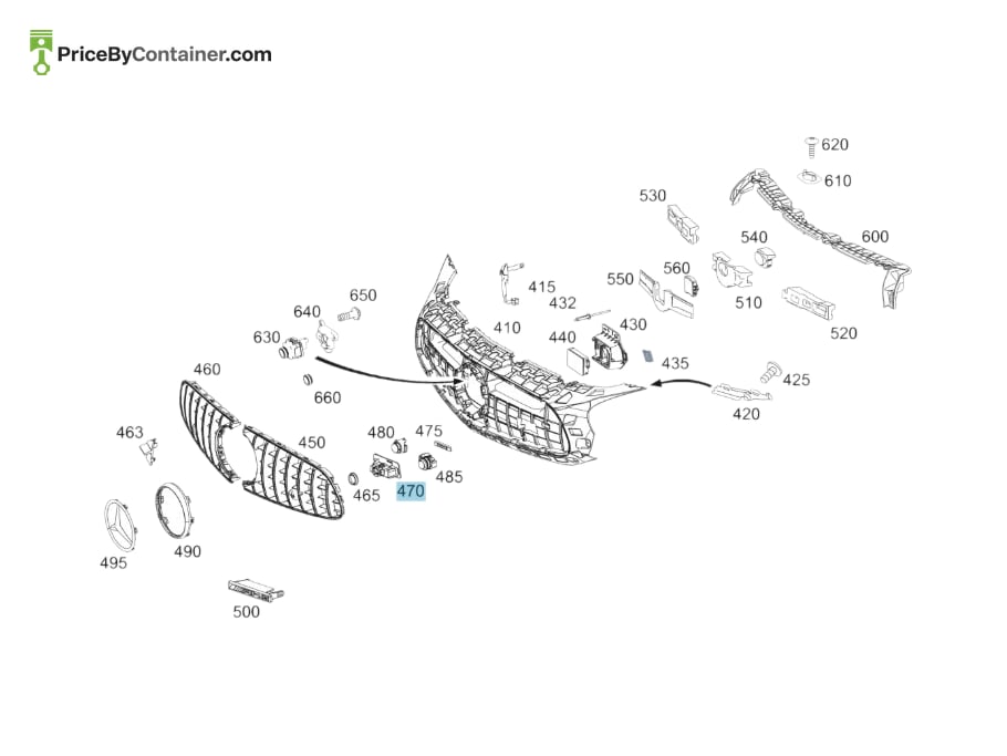 MERCEDES-BENZ 1908852700 — MERCEDES BENZ GENUINE BRACKET BUMPER A1908852700