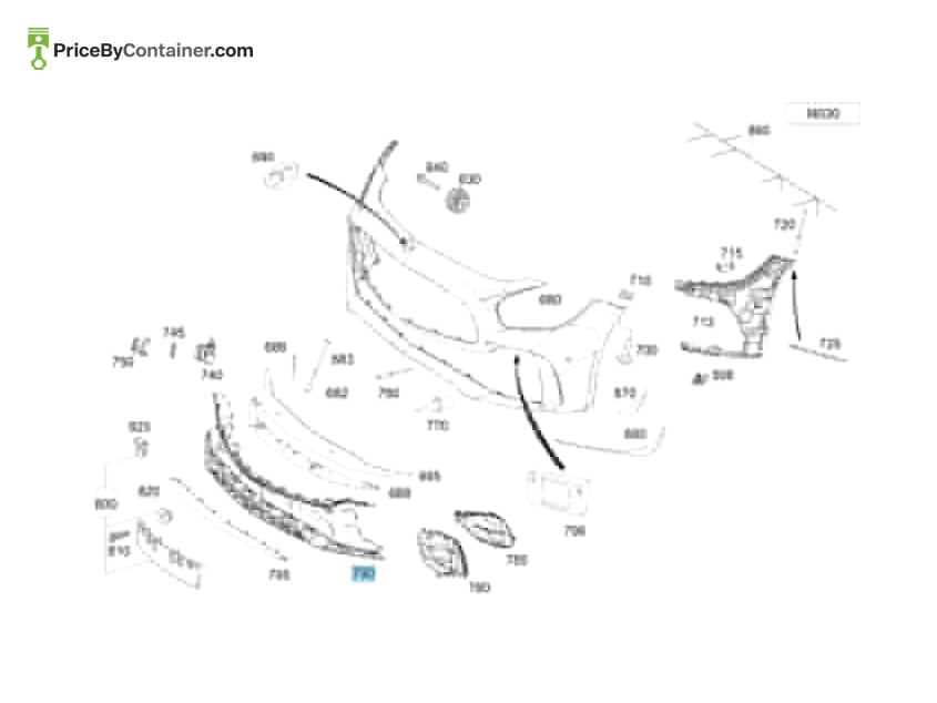 MERCEDES-BENZ 1908857402 — MERCEDES BENZ GENUINE VENTILATION GRILLE A1908857402