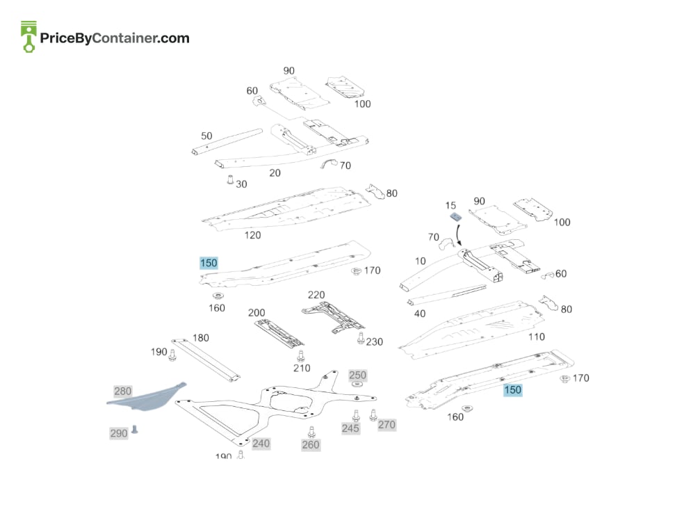 MERCEDES-BENZ 1976800706 — MERCEDES BENZ GENUINE TRIM. SUBSTRUCTURE A1976800706