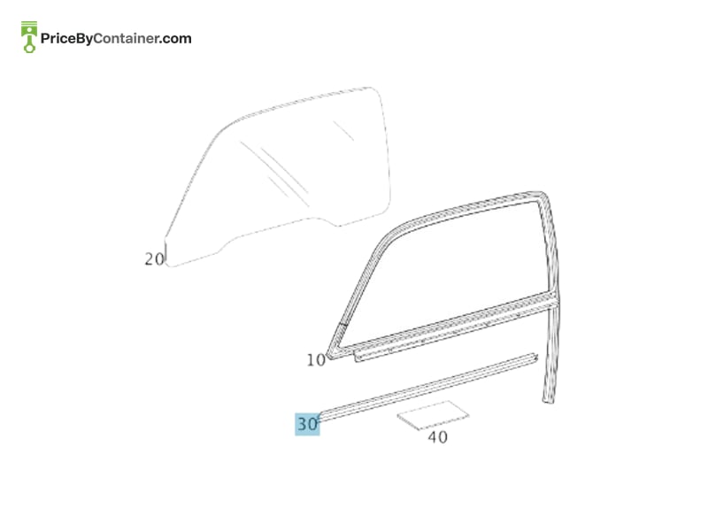 MERCEDES-BENZ 1977250565 — MERCEDES BENZ GENUINE SEALING RAIL A1977250565