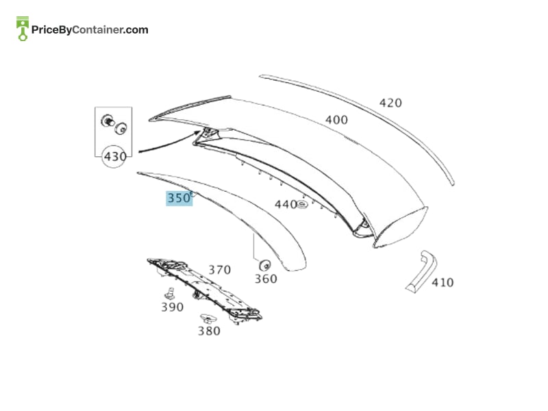 MERCEDES-BENZ 1977900088 — MERCEDES BENZ GENUINE SPOILER A1977900088