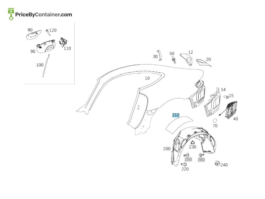MERCEDES-BENZ 1978800135 — MERCEDES BENZ GENUINE ABSORBERREAR LEFT A1978800135