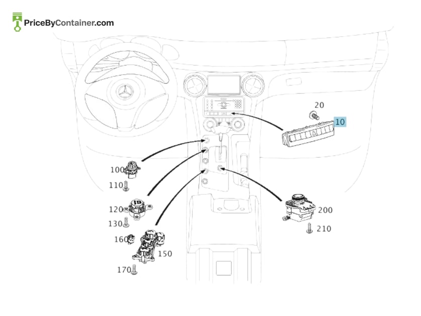 MERCEDES-BENZ 19790514009107 — MERCEDES BENZ GENUINE SWITCH BLOCK A19790514009107