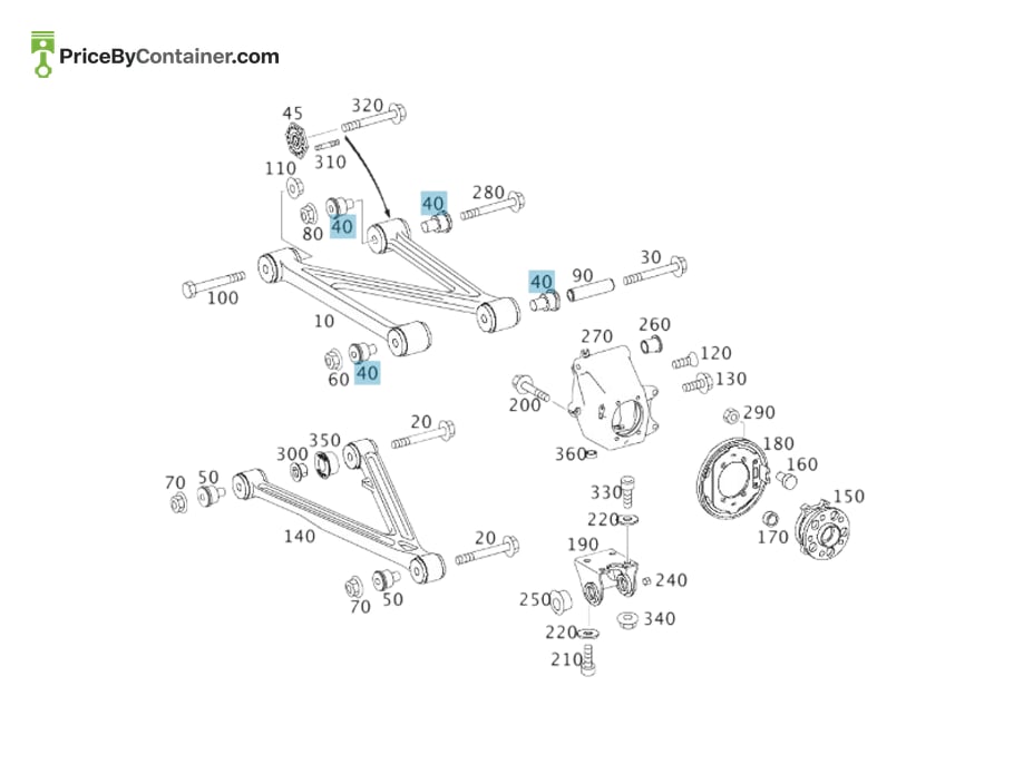 MERCEDES-BENZ 1990000126 — MERCEDES BENZ GENUINE RUBBER BUSHING A1990000126