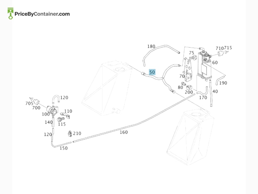 MERCEDES-BENZ 1994700024 — MERCEDES BENZ GENUINE SUCTION LINE A1994700024