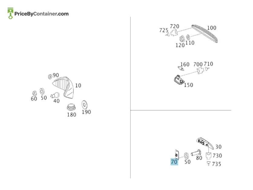 MERCEDES-BENZ 1995440238 — MERCEDES BENZ GENUINE BRACKET A1995440238