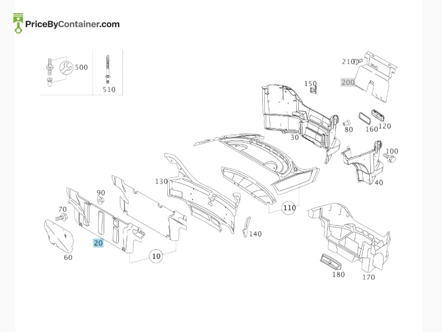 MERCEDES-BENZ 1996460330 — MERCEDES BENZ GENUINE COVER A1996460330