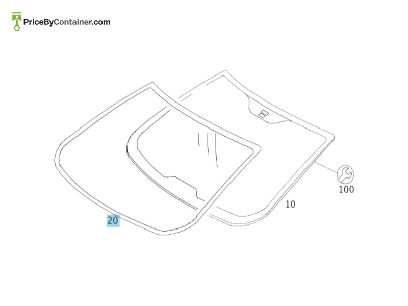 MERCEDES-BENZ 1996710020 — MERCEDES BENZ GENUINE WINDSHEEL SEAL A1996710020