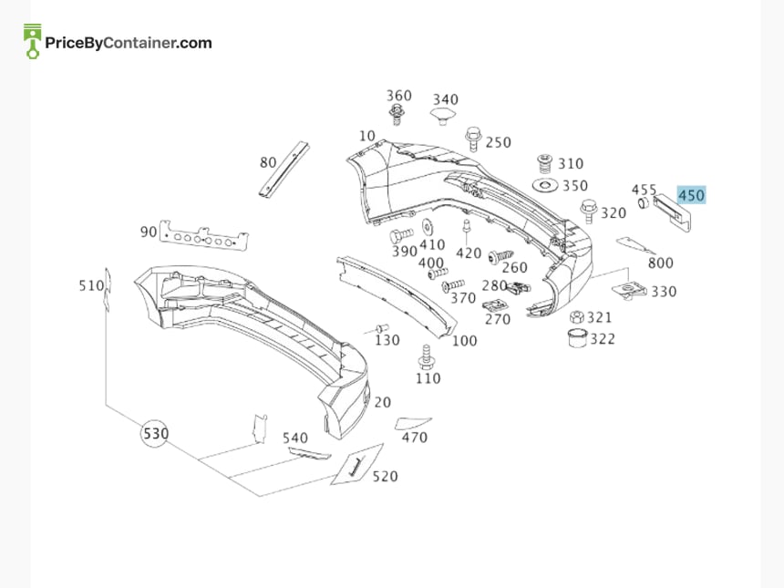 MERCEDES-BENZ 1997930788 — MERCEDES BENZ GENUINE SPOILER A1997930788