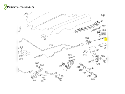 MERCEDES-BENZ 1998800559 — MERCEDES BENZ GENUINE – 1998800559 ENGINE HOOD RELEASE CABLE GENUINE ENGINE PARTS