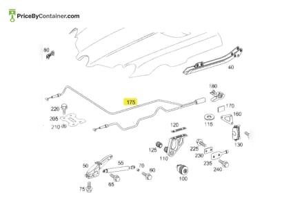 MERCEDES-BENZ 1998801160 — MERCEDES BENZ GENUINE HOOD LOCK 1998801160