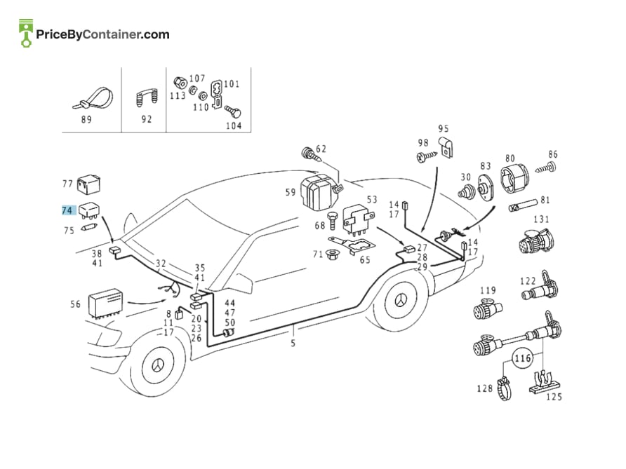 MERCEDES-BENZ 2015400350 — MERCEDES BENZ GENUINE FUSE BOX A2015400350