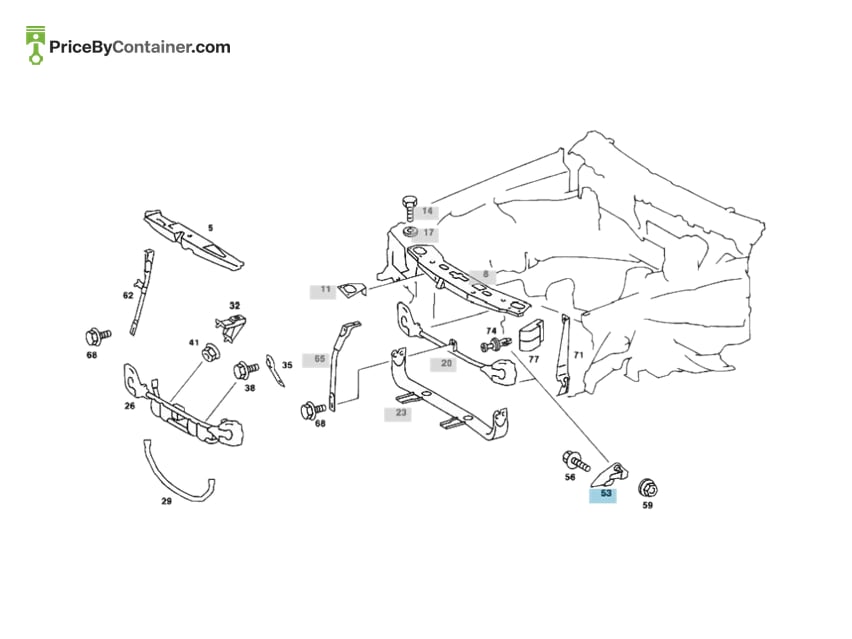 MERCEDES-BENZ 2016204214 — MERCEDES BENZ GENUINE BRACKET A2016204214