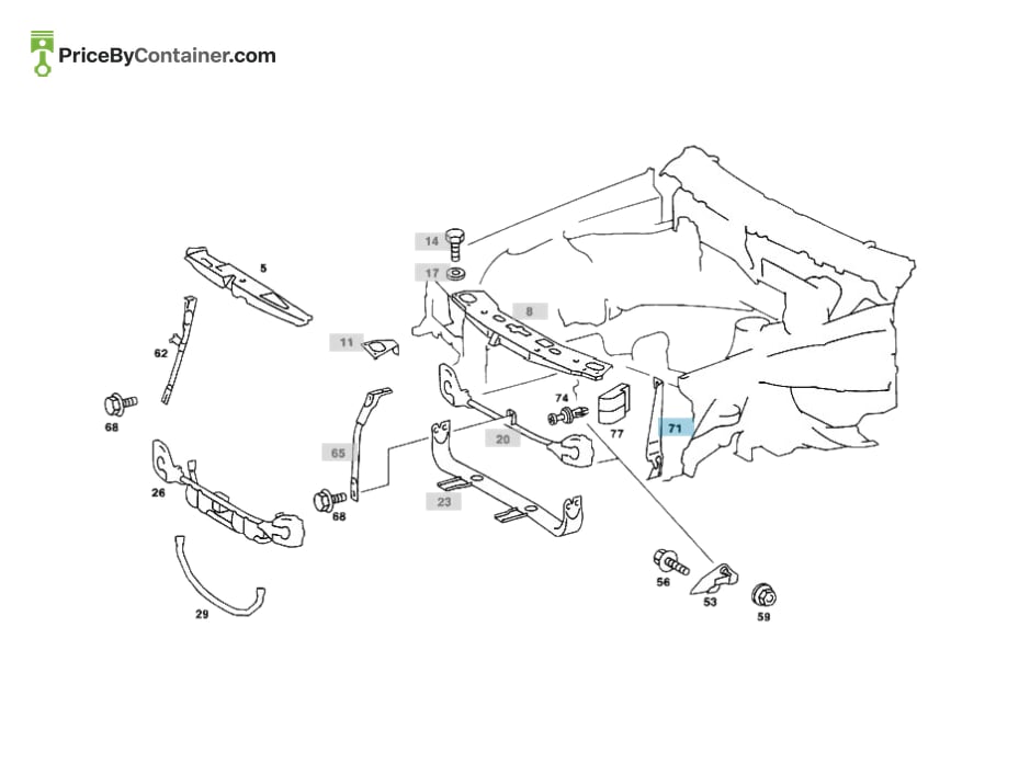 MERCEDES-BENZ 2016280807 — MERCEDES BENZ GENUINE COVER A2016280807