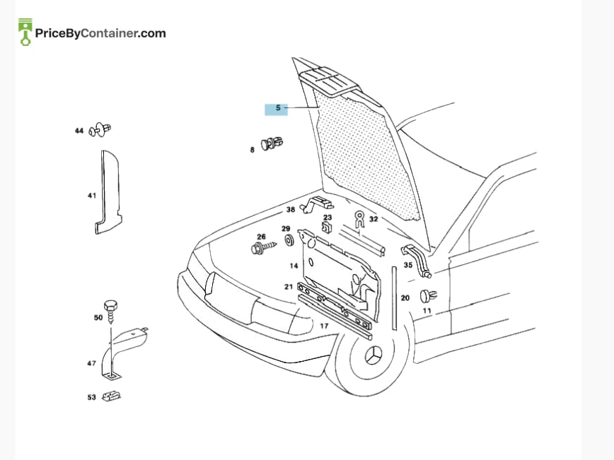MERCEDES-BENZ 2016800525 — MERCEDES BENZ GENUINE DAMPENING A2016800525