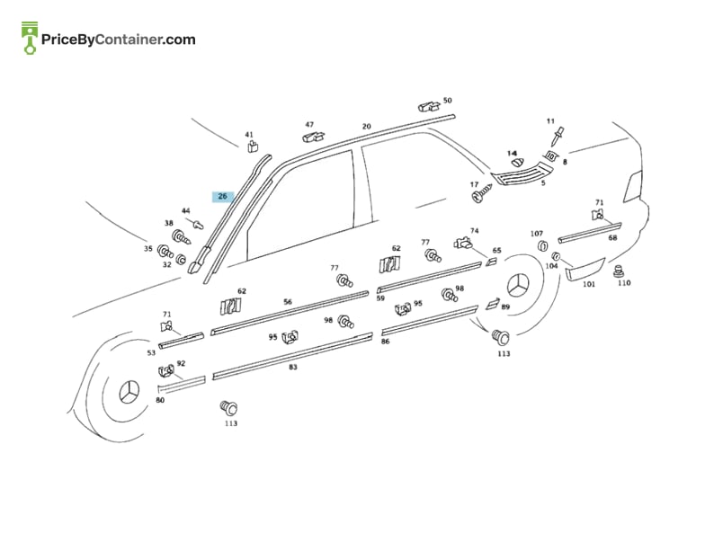 MERCEDES-BENZ 2016980298 — MERCEDES BENZ GENUINE SEALING A2016980298