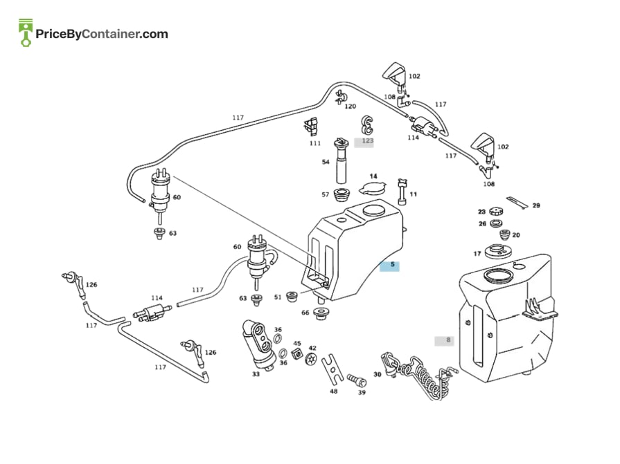 MERCEDES-BENZ 2018691020 — MERCEDES BENZ GENUINE CONTAINER A2018691020