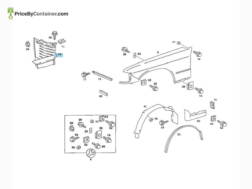 MERCEDES-BENZ 2018840435 — MERCEDES BENZ GENUINE BULKHEAD A2018840435