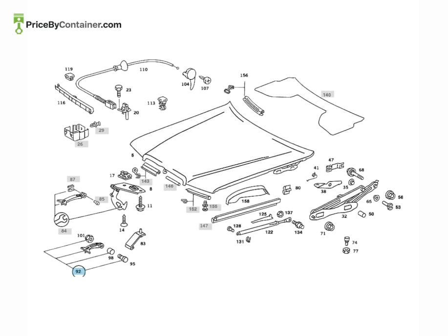 MERCEDES-BENZ 2018870427 — MERCEDES BENZ GENUINE HANDLE A2018870427