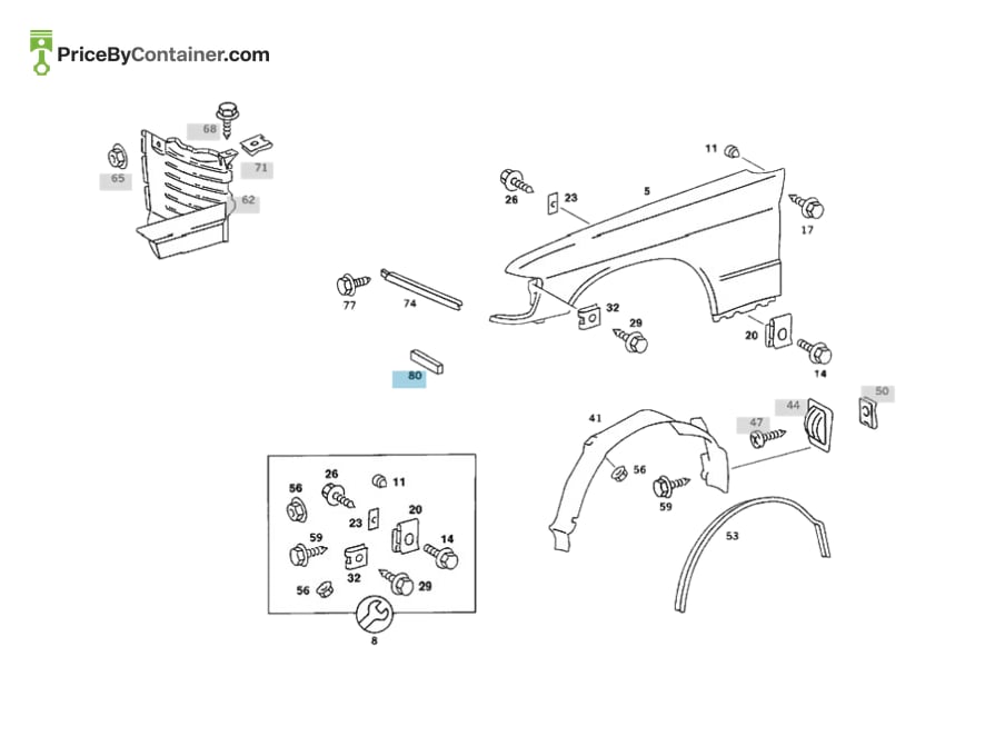 MERCEDES-BENZ 2018890525 — MERCEDES BENZ GENUINE COVER A2018890525