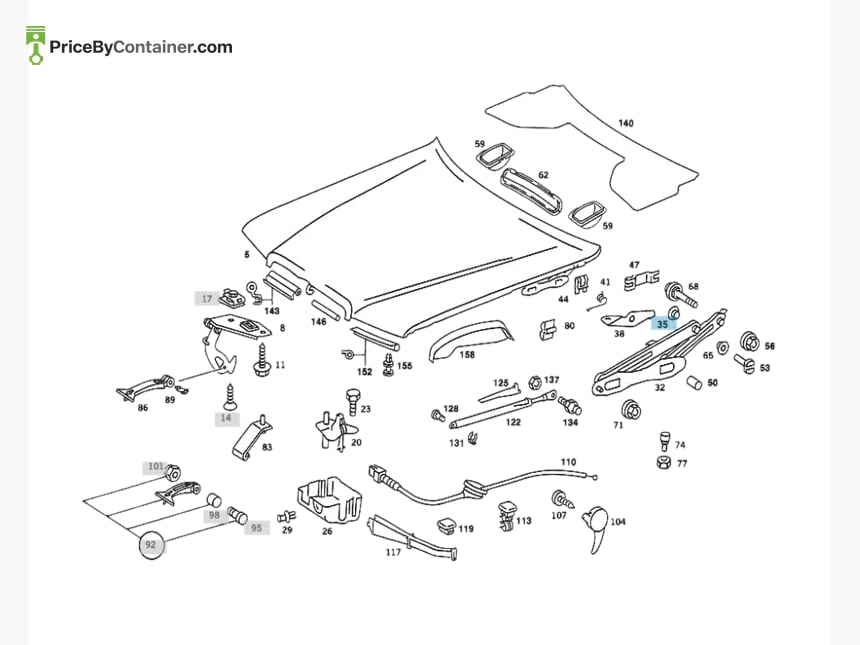 MERCEDES-BENZ 2019920505 — MERCEDES BENZ GENUINE BUSHING A2019920505