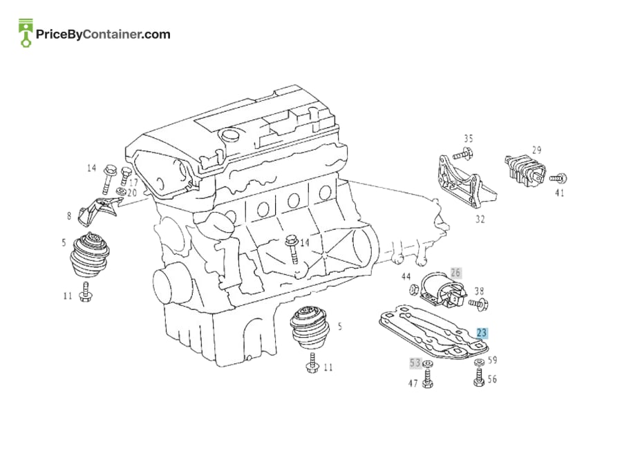 MERCEDES-BENZ 2022421301 — MERCEDES BENZ GENUINE ENGINE CARRIER A2022421301