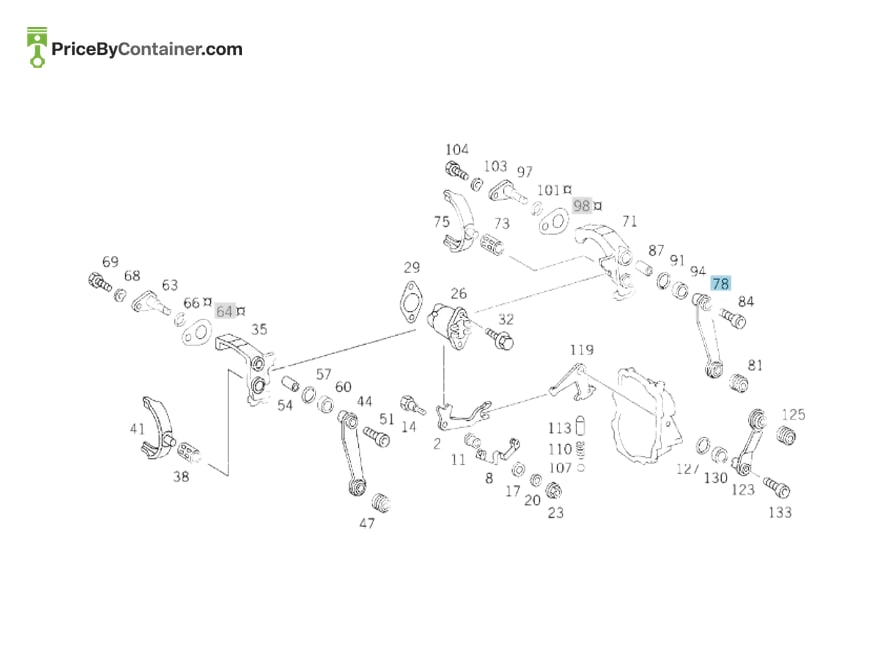MERCEDES-BENZ 2022600539 — MERCEDES BENZ GENUINE GEARSHIFT LEVER A2022600539